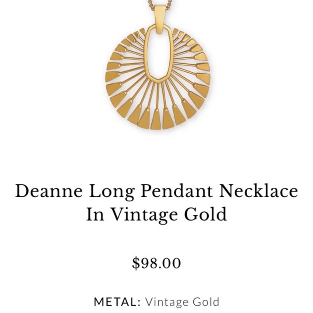 KENDRA SCOTT Deanne Gold Sunburst Necklace - Picture 12 of 12